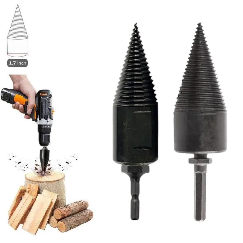 

High Speed Log Firewood Twist Carbon Steel Drill Bit Anti-skid Splitter Reamer Punch Driver Drill Bit Split Drilling Tools