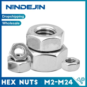 Шестигранные шестигранные гайки, метрические DIN934 M2 M2.5 M3 M4 M5 M6 M8 M10 M12 M14 M16 M18 M20 M22 M24, углеродистая сталь, нержавеющая сталь, шестигранные гайки