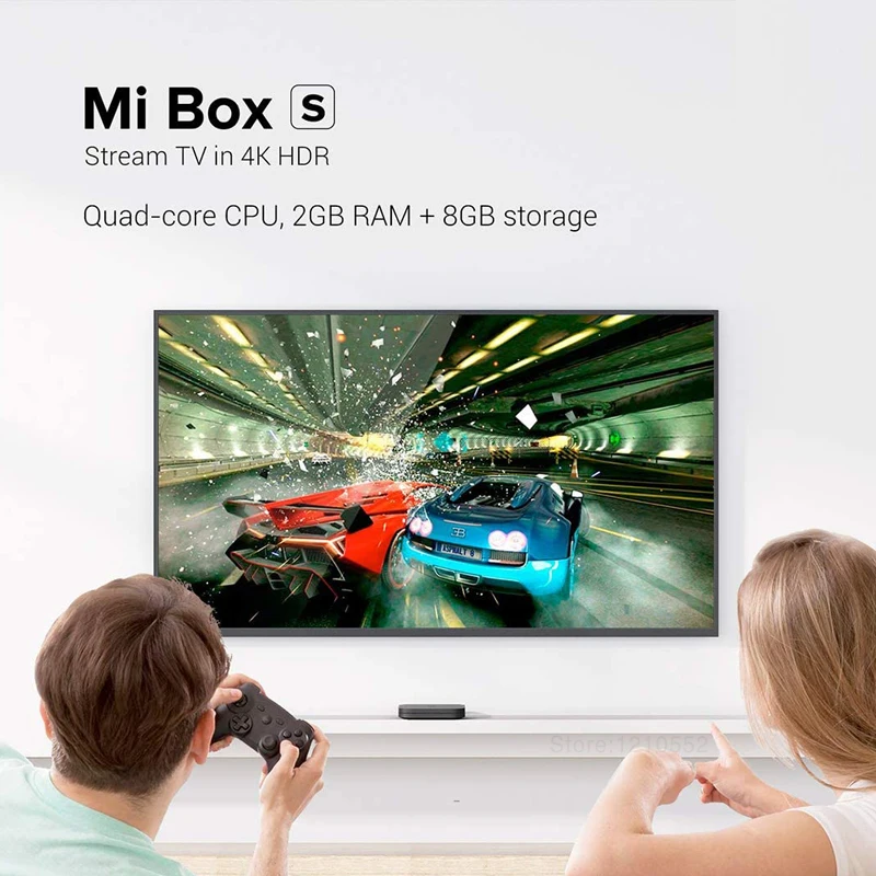Оригинальный ТВ приставка Xiaomi Box S 4K HDR Android 8 1 iptv Netflix Mi TV Stick ГБ eMMC Google ассистент