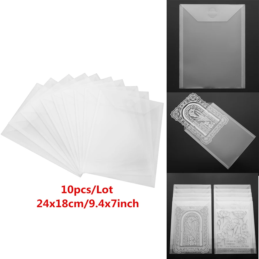 Карманы для хранения 10 шт./лот ПВХ полезные большие штампы и металлические