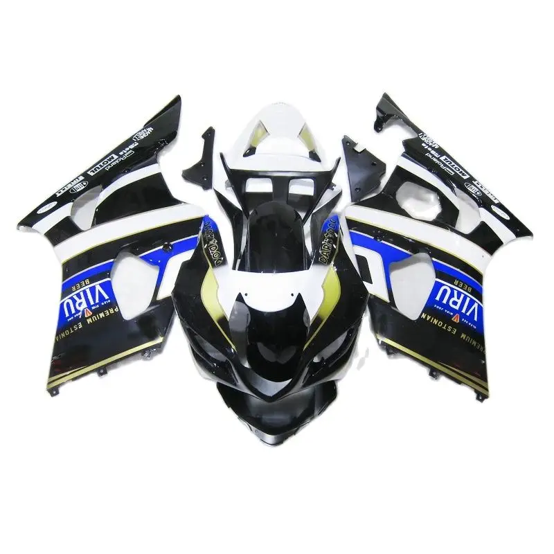

Aftermarket Fairings for SUZUKI GSXR1000 2003 2004 Blue Black White Injection molding fairing kit GSXR 1000 K3 K4 PN247