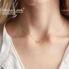 Ожерелье с подвеской в виде Круга HelloLook для женщин, ювелирные изделия, элегантная цепочка из нержавеющей стали 316L, кольцо-чокер, ожерелье