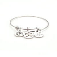 diy mini stainless steel animalplantlovebangle best friend iadies fashion perfect bracelet jewelry gift2020