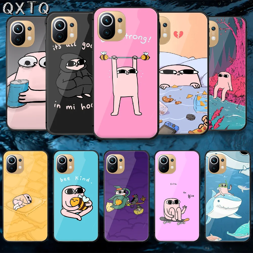 

QXTQ Cartoon Funny Ketnipzs Tempered Glass Phone Case Cover For Xiaomi Mi Poco F2 F3 X3 Nfc A3 8 9 10 11 T Pro Lite Ultra Tpu