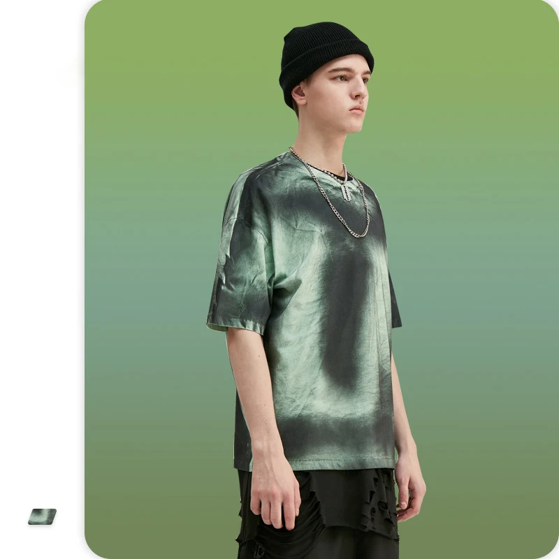 

VIMASS 2020 spring summer new tide brand street personality hand painted oversize men's short sleeved Tshirt