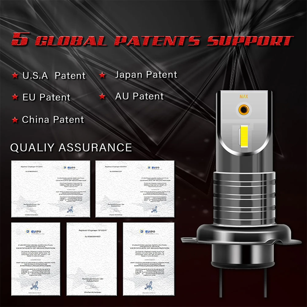 

2x H7 110W Car Lights Car CREE 5050 CSP LED Headlight Kit Canbus Error Free Lamp 30000LM 6000K Car Accessories