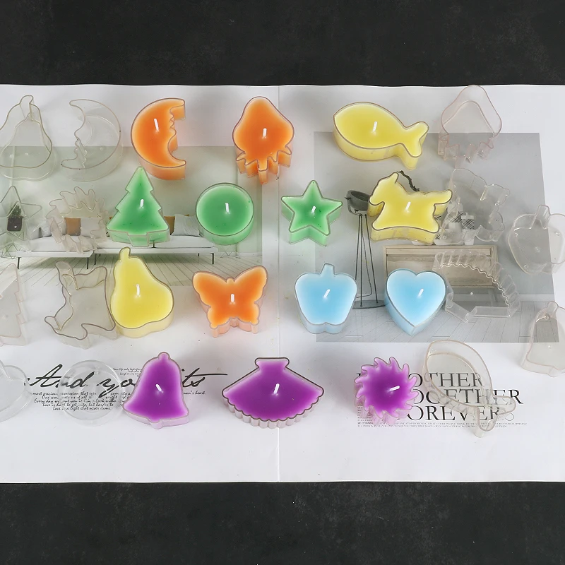 DIY ручной работы маленькая форма свечи pc Луна яблоко Звезда Бабочка лошадь мыло
