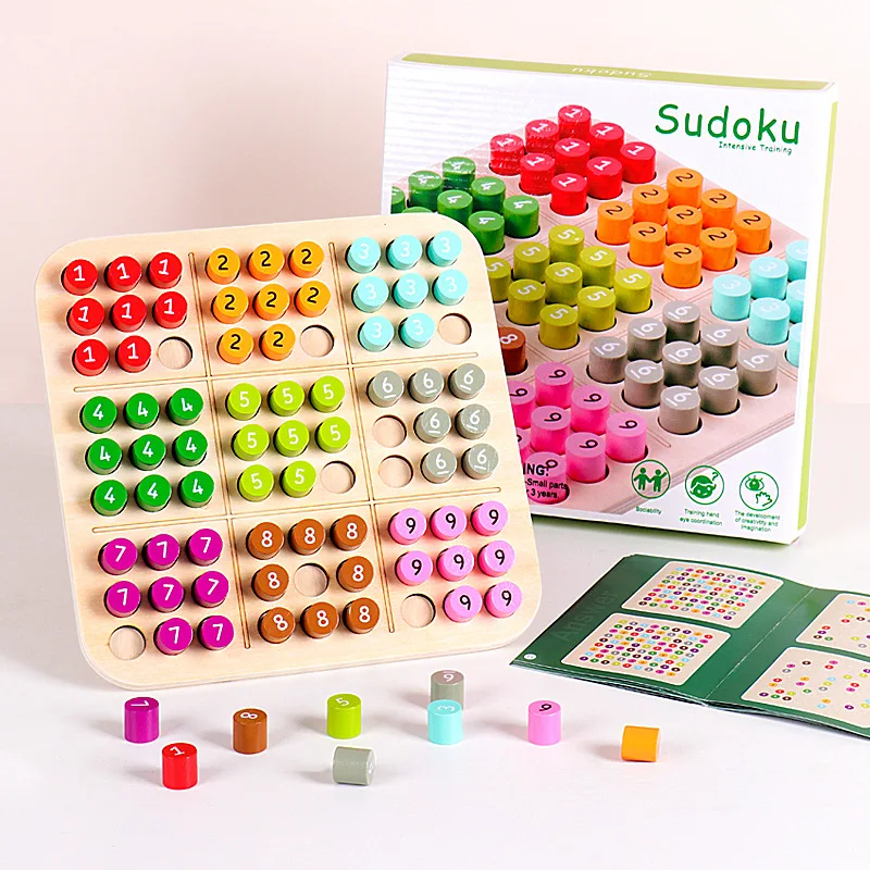 

Children Sudoku Games Chess Toys Cognitive Color Digital Board Party Games Educational Sudoku Puzzles Wooden Toys ZLL