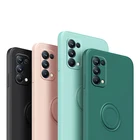 Магнитный чехол из жидкого силикона с кольцом-держателем для Samsung Galaxy S20 FE S21 PLUS ULTRA A31 A51 A71 A32 A22 A12 A52 A72 M31S M51 4G