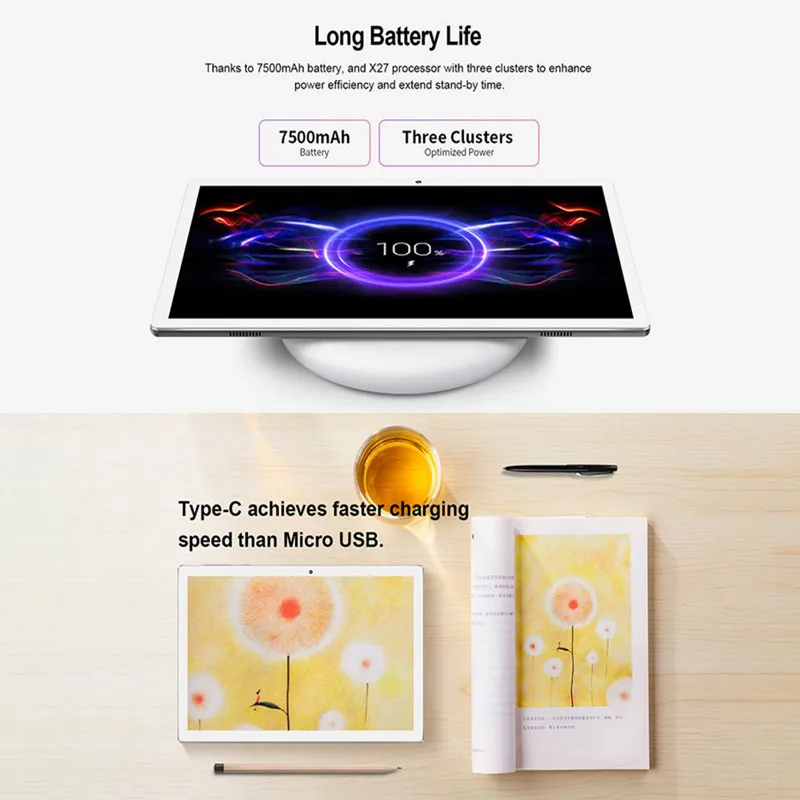 10 дюймовый планшет с десятиядерным процессором ОЗУ 64 ГБ ПЗУ 2020x1920 8P Android