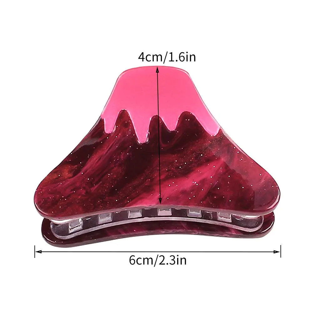 

1PC Korea Mountain Shape Hair Clip Gradient Color Splicing Girls' Simple Crab Clip Hair Claw Hair Accessories