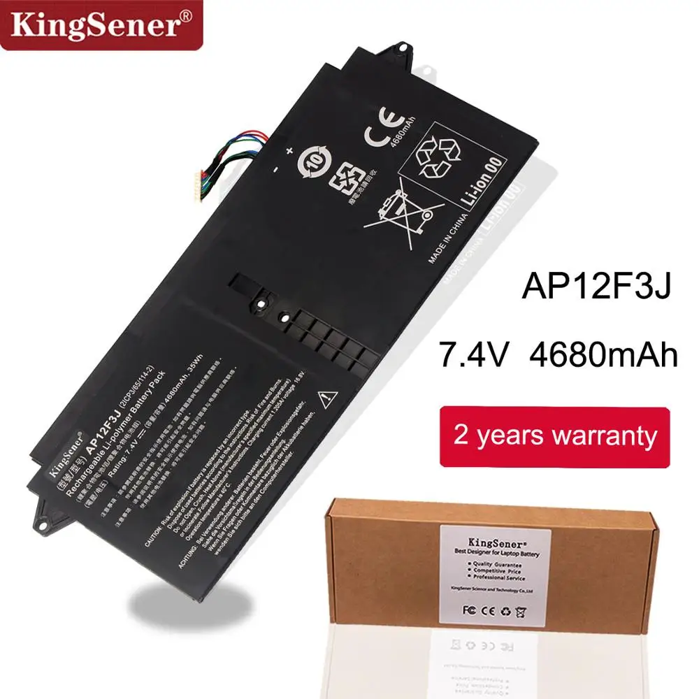 KingSener AP12F3J ноутбук Батарея для acer Aspire 13," ультрабук S7 S7-391 2ICP3/65/114-2 AP12F3J 7,4 V 4680 мА-ч/35WH