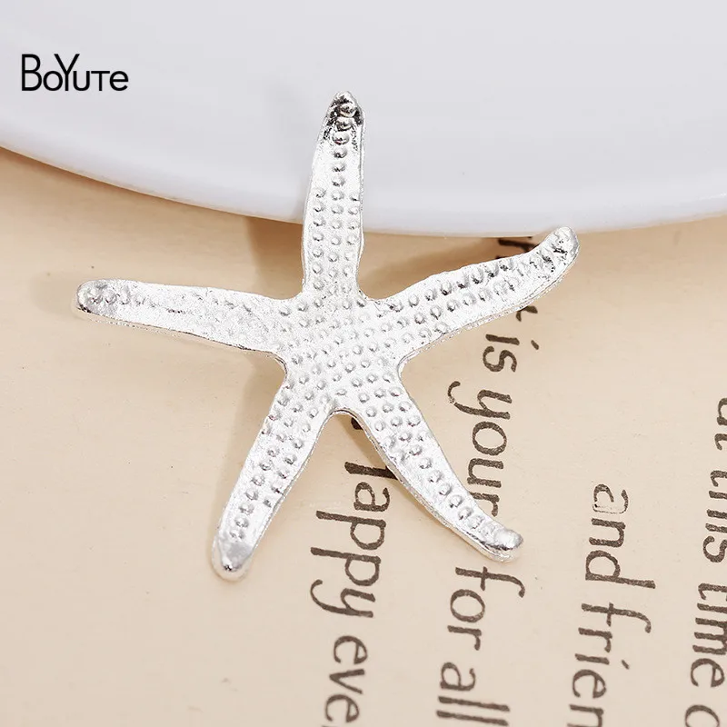 Silver-30MM BoYuTe(20 Pieces/Lot) Metal Alloy 40*34MM Maple Leaf Materials Vintage Hand Made Diy Jewelry Accessories Wholesale - Цвет: Silver-30MM