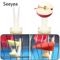 pet bird feeder plastic fruit fork food rack parrot cage appliance fruit and vegetable string feeding accessories pet supplies