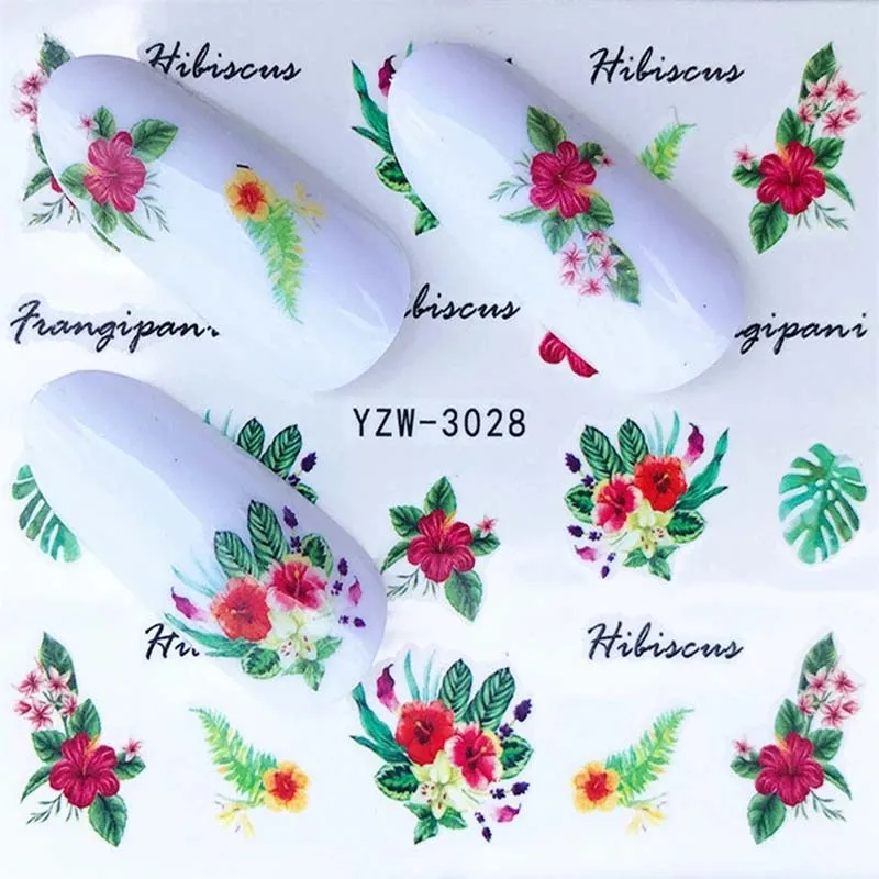 1 pcs Nail Sticker Water Decals Women White Flower Cat Butterfly Transfer Art Decoration 2018 m1NS5 | Красота и здоровье