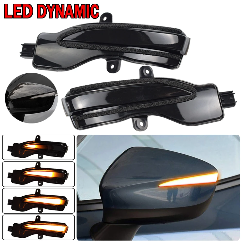 

2pcs Flowing Turn Signal Light LED Side Wing Rearview Mirror Dynamic Indicator Blinker For Mazda CX-3 CX3 2016-2018