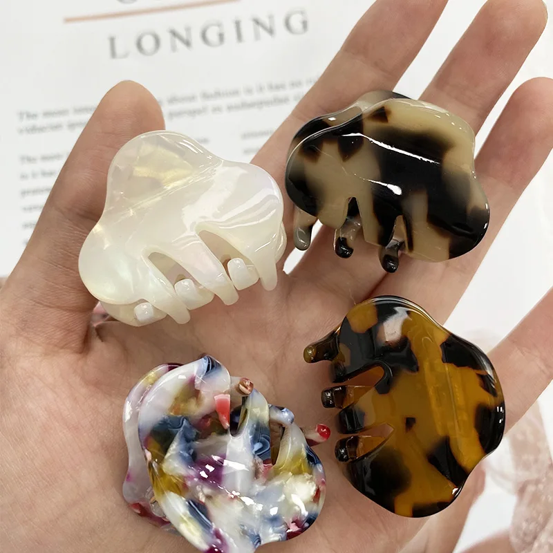 

New Leopard Mini Hair Clips Acetate Hair Claws Women Ponytail Crab Barrettes Hairpins Ladies Hairgrip Hair Styling Accessories