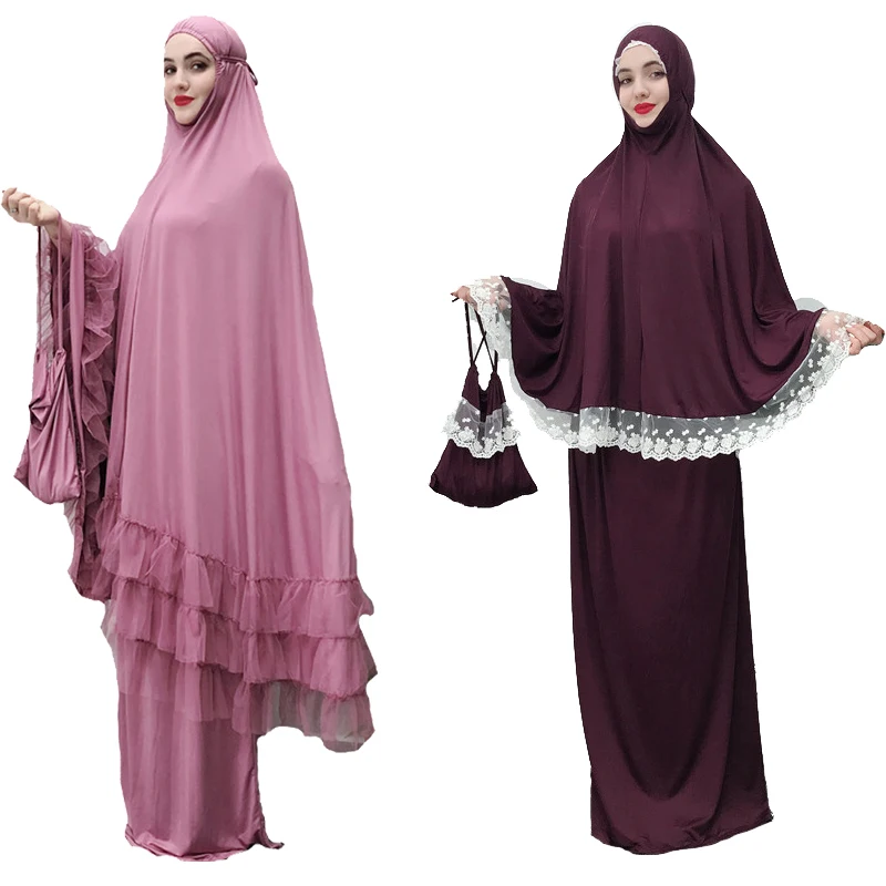 Мусульманская женская молитвенная одежда Khimar юбка комплект длинное платье хиджаб Арабская абайя Jilbab Niqab Afghanistan Clothes For Namaz