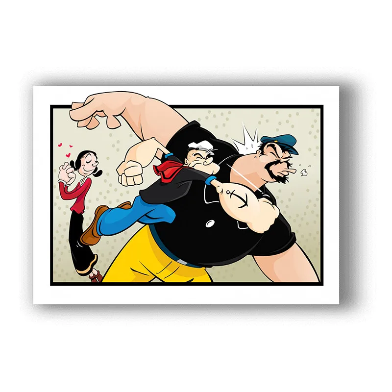 Popeye моряка белая бумага с покрытием принты живопись украшение для дома гостиная