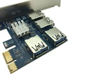Горячая PCI Express Riser Card PCI-E 1x к 16x1 к 4 PCIE USB 3,0 разъем мультипликатор концентратор адаптер для Биткоин Майнер BTC машина