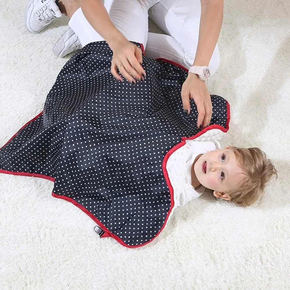 Minky Dot одеяло для детской коляски чехол малышей водонепроницаемый с зажимами