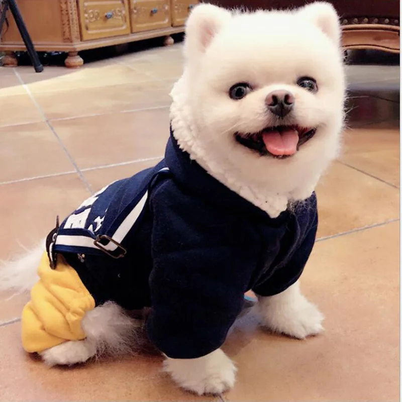 Petcircle осень зима хлопок комбинезон для собак маленькая собака одежда с капюшоном