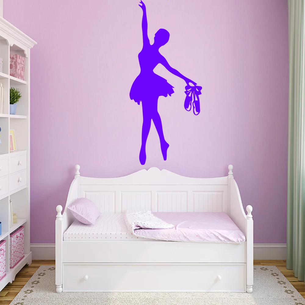 Красивая танцовщица Настенная Наклейка s Настенный декор для девушки комнаты