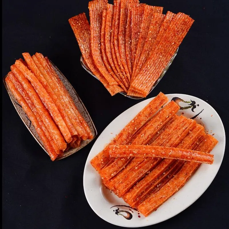 3 X Spicy strips snack Hunan specialty handmade spicy foo d 100g/bag |