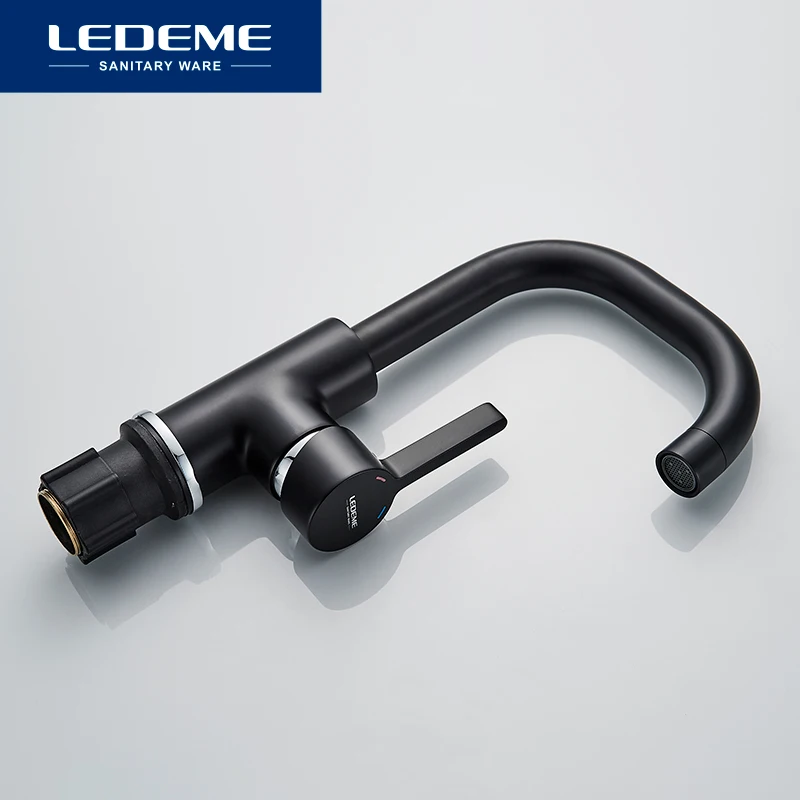 Смеситель для раковины LEDEME L1099 L1099B L1099P L1099W L1099Z черный кран холодной и горячей воды