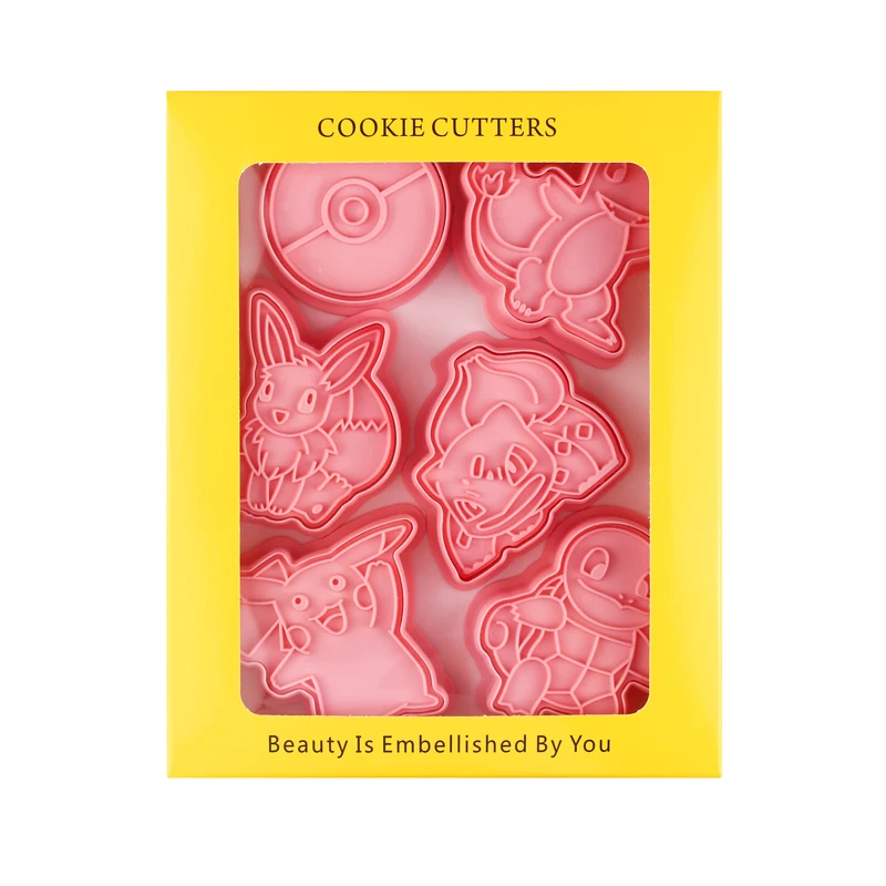 6 шт аниме конструктор с фигурками из м/ф “Покемон” формочки для печенья