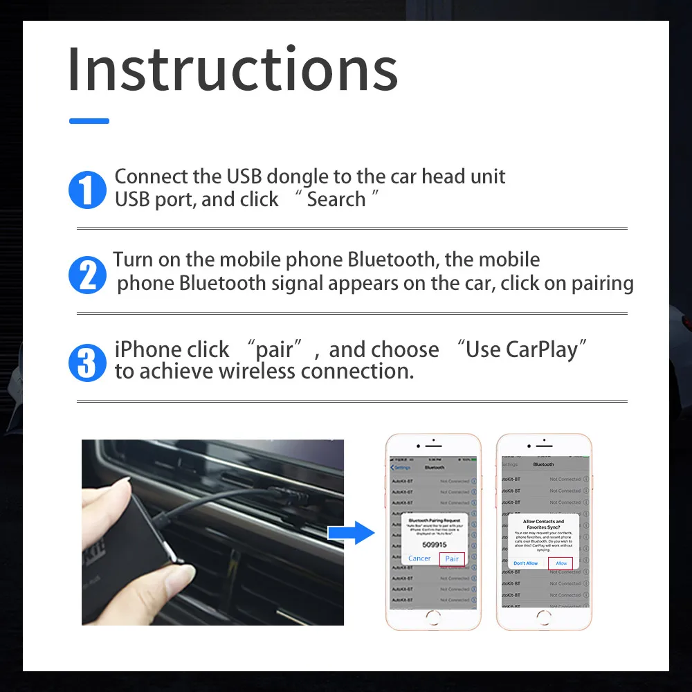 

Carlinkit new version 2.0 update IOS13 Apple CarPlay Wireless Auto connect for car Original wired CarPlay to Wireless Carplay