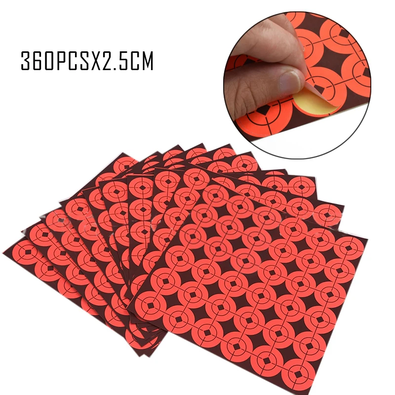 

360 pcs Self Adhesive Shooting Targets Stickers Outdoor Hunting Target for Long&Short Range Shooting Paintball Accessories
