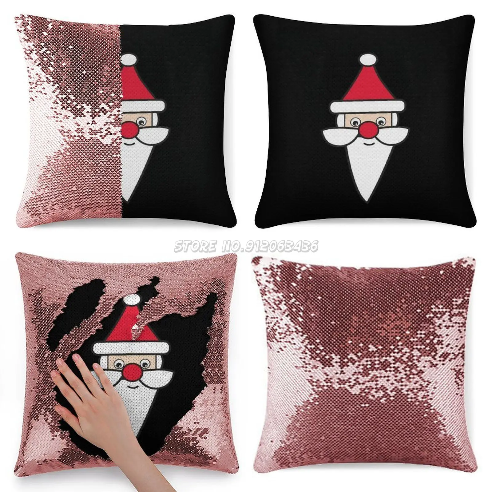 

Merry Xmas Sequin Pillowcase Cafe Home Decor Color Changing Pillowcase South Pole X Mas Tree Noel Star Xmas December 25th Define