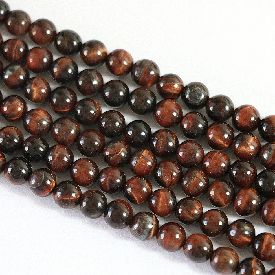 natural red tiger eyes stone Jewelry 4-14mm round loose beads wholesale price elegant women diy jewelry 15inch S7 | Украшения и
