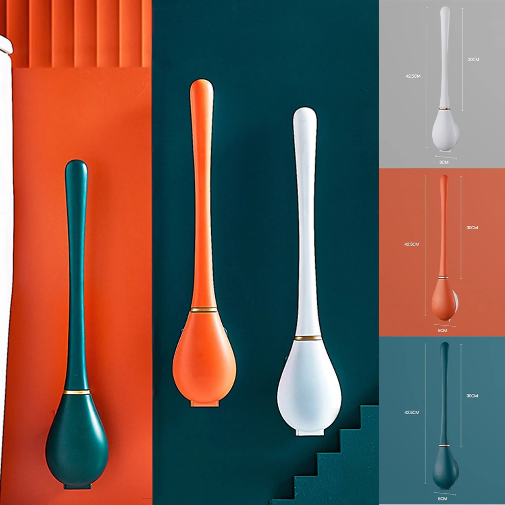 

Силиконовая настенная щетка для унитаза, Щетка Для Чистки унитаза, щетка для туалета в ванную комнату, держатель для туалетной щетки, ванной...