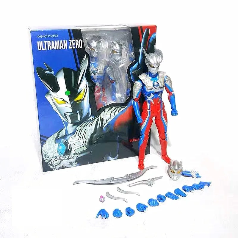 

15cm SHF Ultraman Zero Action Figures FormaI Shape Movable Joints Doll Model Furnishing Articles Children's Assembly Toys