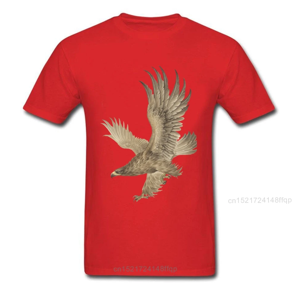 100% Cotton Tshirts Men T Shirts Cool Mongolia Eagle T-shirt Birthday Gift Tees Fashionable Normal O Neck Clothes Top Quality | Мужская