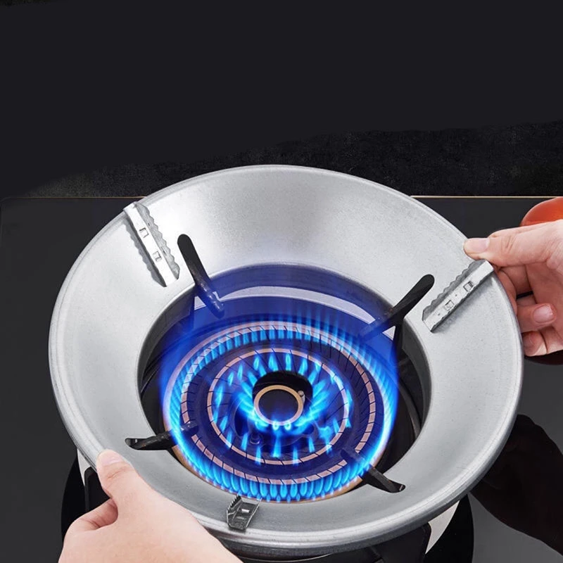 

Energy-Saving Cover, Fireproof and Windproof Cover, Windshield, Gas Stove, Windproof Bracket, 4 Openings