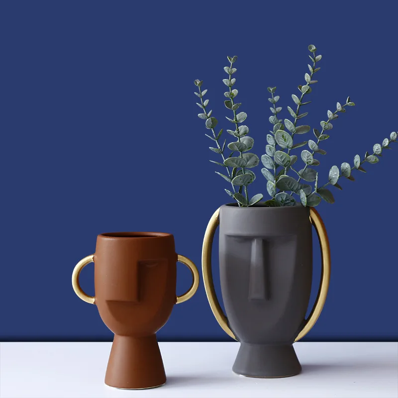 Роскошная керамическая маска Аватар в скандинавском стиле ваза для мужчин