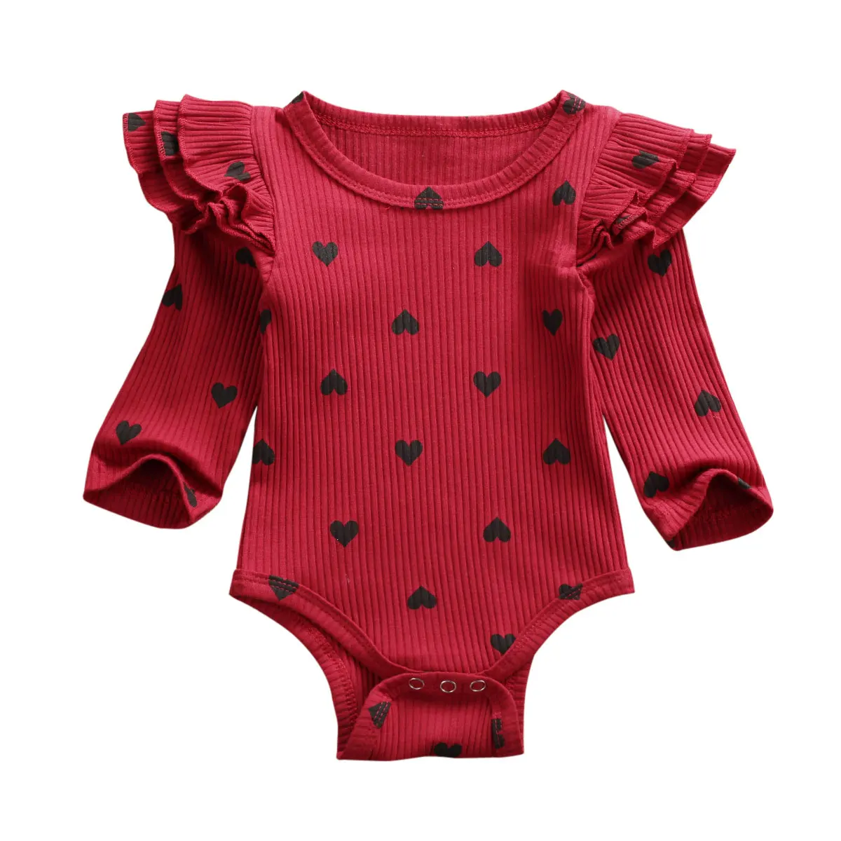 Newborn Baby Girls Boys Ruffle Romper Jumpsuit Bodysuit Playsuit Outfits Clothes |