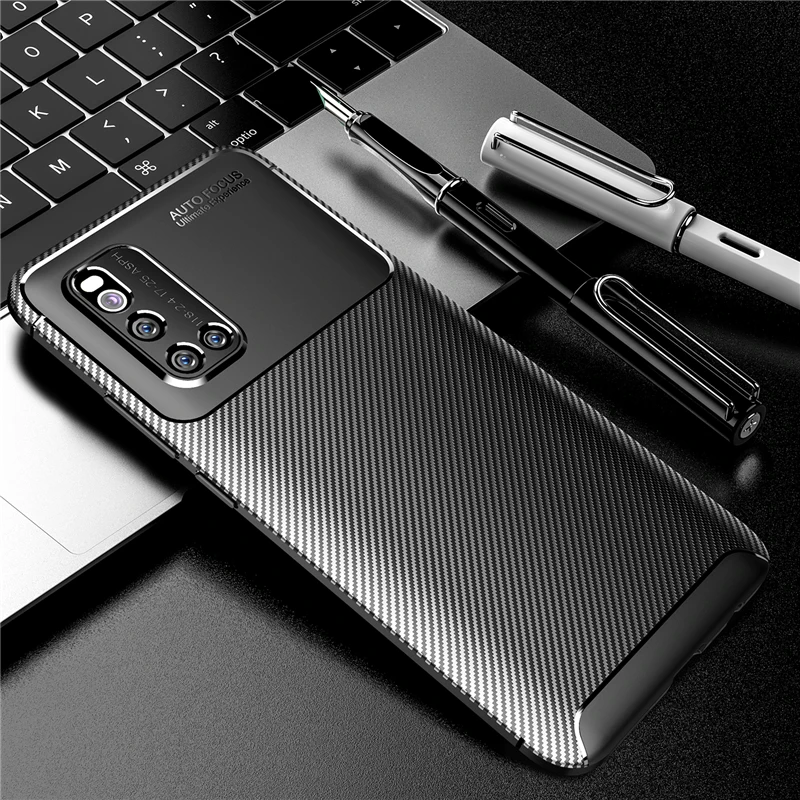 

For Vivo V19 Case 6.4 inch Bumper Silicone Anti-knock Carbon Fiber Shockproof Cover For Vivo V19 Case For Vivo V19 India Version