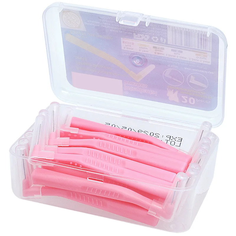 

20Pcs L-Shaped Interdental Brush Oral Floss Flosser Teeth Cleaning Toothpick Tool J9
