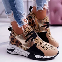 2021 summer new sneakers women shoes leopard mesh breath ladies running sneakers bling female shoes color mix platform footwear