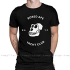 Высококачественная Мужская черная футболка BAYC NTF, скучающая рубашка для яхты, клуба, легкая, из чистого хлопка, футболки Harajuku, футболка