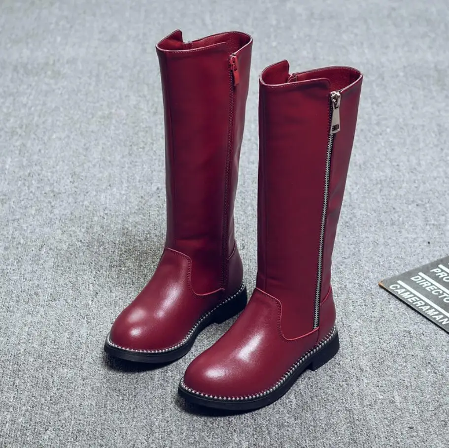 Детская повседневная обувь Осень зима 2020 детские модные сапоги до середины икры