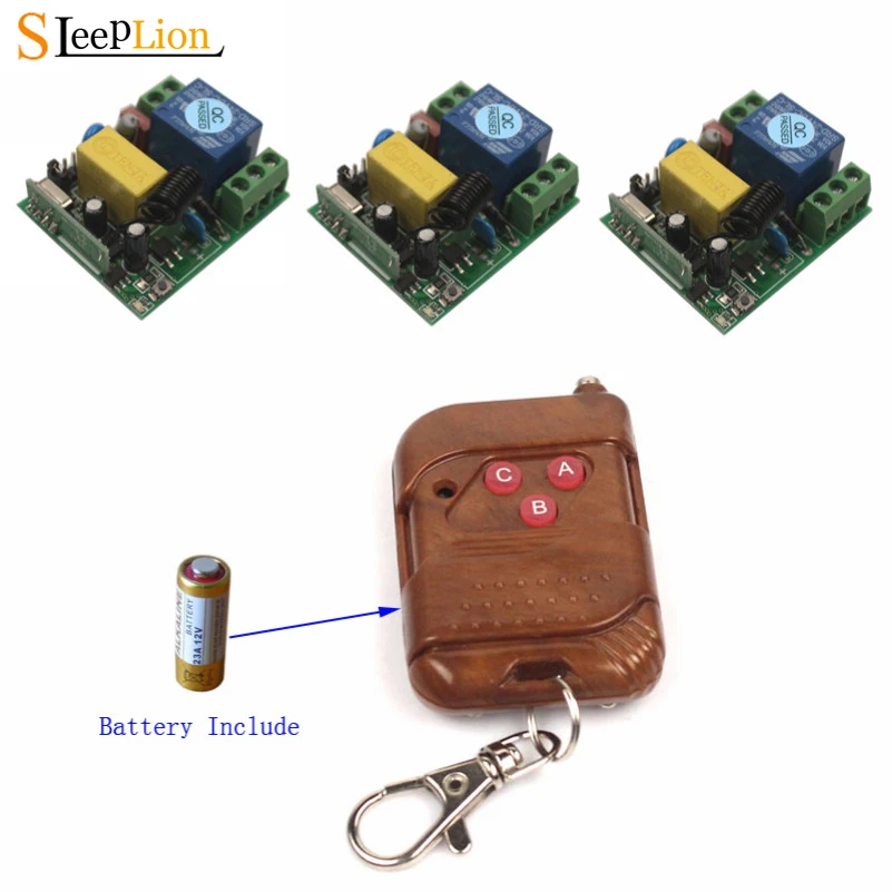 

Sleeplion 315/433MHz Wireless Remote Control Switch 110V 220V 1CH Relay Learning Receiver Module Light Lamp Controller