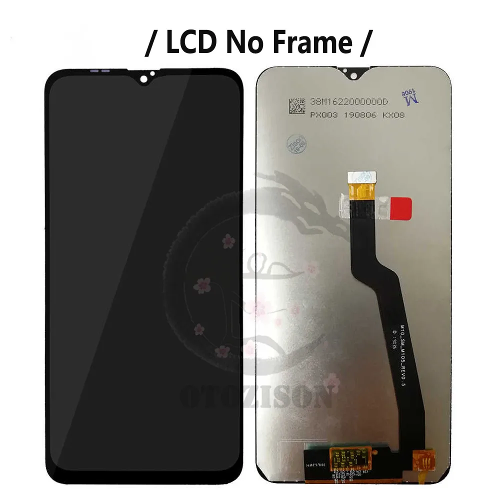 Tanie Super AMOLED LCD Z Ramką Do SAMSUNG Galaxy A10 2019 SM-A105F/DS A105FN A105 A105G A105M Ekran Dotykowy Digitizer 6.2