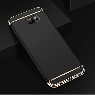 Black Роскошный металлизированный чехол для телефона для Samsung Galaxy S8 S9 плюс S6 S7 край J4 J6 A50 A40 A60 A70 A20 A30 A10 жесткий чехол - Цвет: Black