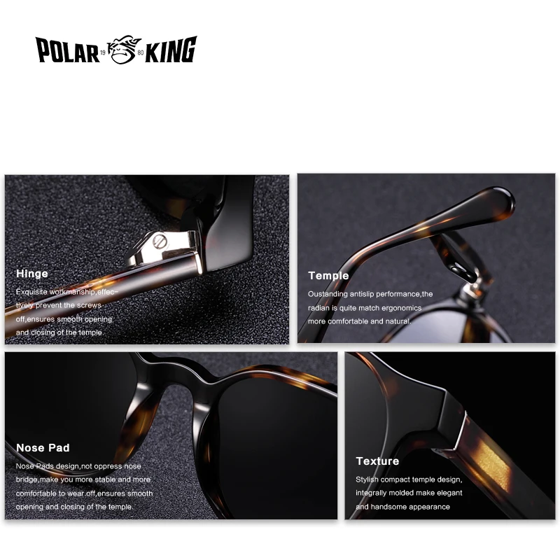 Солнцезащитные очки Polarking Мужские поляризационные винтажные солнечные