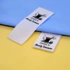 Пользовательские Вышивание меткибренд этикетки, бирки для одежды на заказ, украшен бантиком из ленты, этикетки, этикетки (FR113)